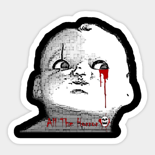 All The Horror Creepy Doll Sticker by All The Horror